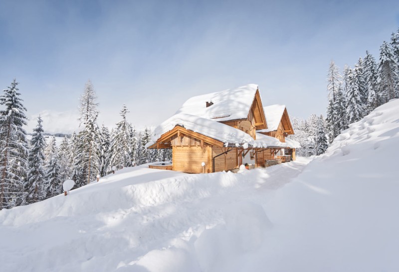 Chalets im Winter
