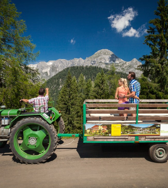 Der "Schnaufi-Express" bringt Sie zur Alm © Bernhard R. Moser Photography | Tourismusverband St. Martin